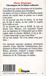 Chroniques De La Haine Ordinaire