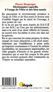Dictionnaire Superflu A L'Usage De L'Elite Et Des Bien Nantis