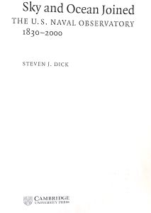 Sky and Ocean Joined - The U.S. Naval Observatory 1830-2000