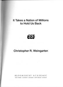 It Takes a Nation of Millions to Hold Us Back