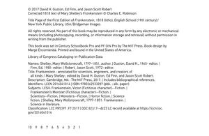 Frankenstein: Annotated for Scientists, Engineers, and Creators of All Kinds