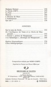 Le Horla Et Autres Récits Fantastiques