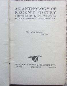 An Anthology of Recent Poetry