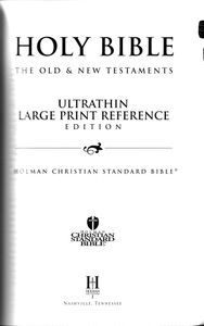 Holman Christian Standard Bible (Holman UltraThin Large Print Reference Bible)
