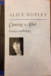 Coming After: Essays on Poetry