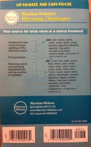 Merriam Webster's Rhyming Dictionary