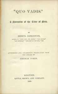Quo Vadis: A Narrative of the Time of Nero