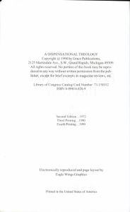 A Dispensational Theology