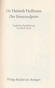 Der Struwwelpeter auf englisch
