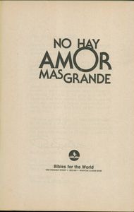 No Hay Amor Mas Grande