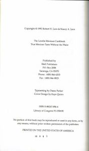 The Lowfat Mexican Cookbook (True Mexican Taste Without The Waist)