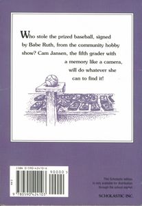 Cam Jansen And The Mystery Of The Babe Ruth Baseball