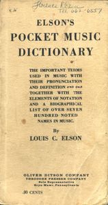 Elson's Pocket Music Dictionary