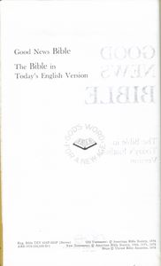 Good News Bible (Today's English Version)
