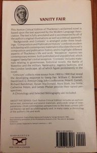 Vanity Fair: An Authoritive Text, Backgrounds and Contexts, Criticism