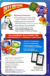 The CalorieKing Calorie Fat & Carbohydrate Counter (2011 Edition)