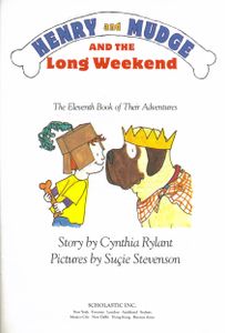 Henry And Mudge And The Long Weekend