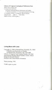 Living More With Less