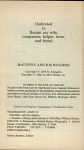 McGuffey And His Readers (Piety, Morality, And Education In Nineteenth-Century America)