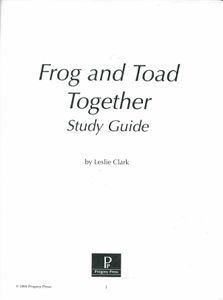 Frog And Toad Together Study Guide