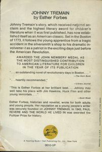 Johnny Tremain (A Story Of Boston In Revolt)