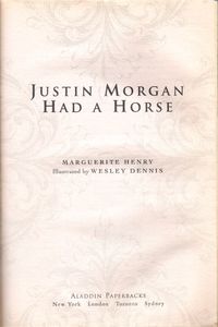 Justin Morgan Had A Horse