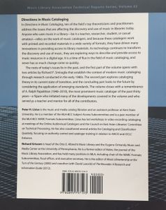 Directions In Music Cataloging