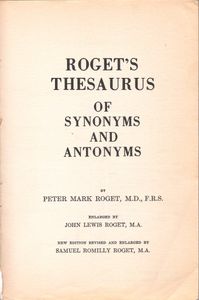 Roget's Thesaurus Of Synonyms & Antonyms