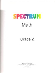 Spectrum Math Grade 2