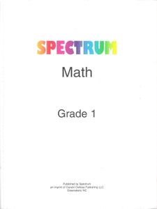 Spectrum Math Grade 1