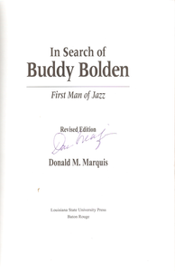 In Search Of Buddy Bolden: First Man Of Jazz