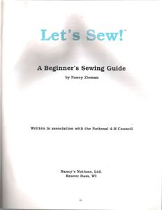 Let's Sew! (A Beginner's Sewing Guide)