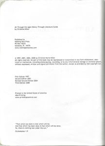 All Through The Ages (History Through Literature Guide)