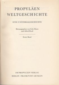 Propyläen Weltgeschichte Band 1 - Vorgeschichte, Frühe Hochkulturen