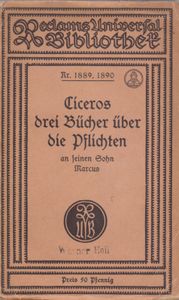 Ciceros drei Bücher über die Pflichten an seinen Sohn Marcus