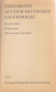 Dokumente aus dem deutschen Bauernkrieg