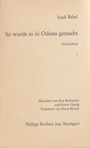 So wurde es in Odessa gemacht