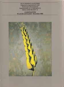 Villa Grisebach Auktionen - 1. Kunstauktion - 19. und 20. Jahrhundert 1 - Berlin 1986