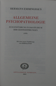 Allgemeine Psychopathologie zur Einführung in das Studium der Geistesstörungen