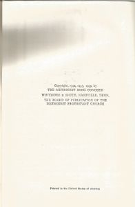 The Methodist Hymnal (Official Hymnal Of The Methodist Church)