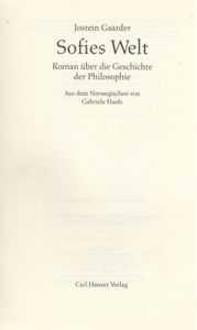 Sofies Welt - Roman über die Geschichte der Philosophie