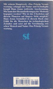 Das Prinzip Verantwortung - Versuch Einer Ethik für die technologische Zivilisation