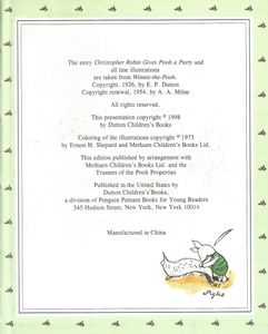 Christopher Robin Gives Pooh A Party