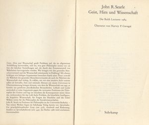 Geist, Hirn, Wissenschaft - Die Reith Lectures 1984