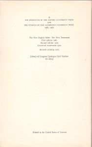 The New English Bible New Testament (Second Edition)
