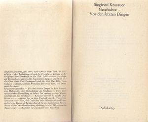 Geschichte - Vor den letzten Dingen