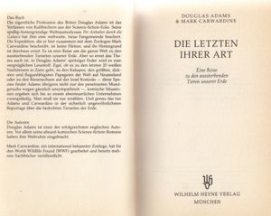 Die letzten ihrer Art - Eine Reise zu den aussterbenden Tieren unserer Erde