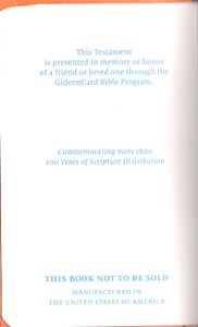 New Testament / Psalms / Proverbs