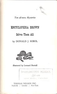 Encyclopedia Brown Solves Them All