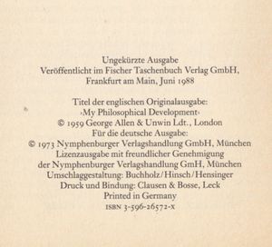Philosophie - Die Entwicklung meines Denkens
